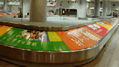 Baggage carousel ads at China’s airports