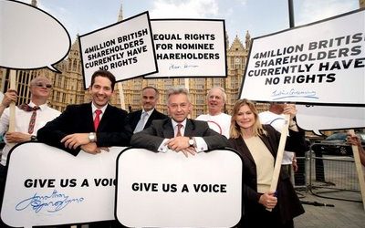 Conservative MPs join demo on shareholders’ rights