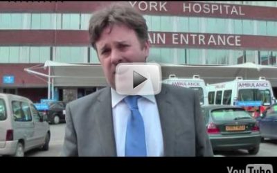 Julian Sturdy, campaigning for back pain injections